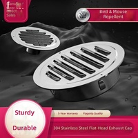 Capot de ventilation mural rond en acier inoxydable pour cuisine, étanche, avec tuyau de ventilation en forme de champignon, pour usine professionnelle