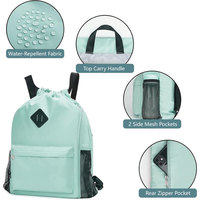 Sac à dos de plage à cordon personnalisé, imperméable, pour le basketball, le football, la gym, avec compartiment pour chaussures, résistant à l'eau
