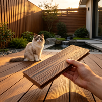 Échantillon disponible de terrasses en composite WPC, planches de terrasse extérieures imperméables, grain de bois personnalisé pour les importateurs en essai