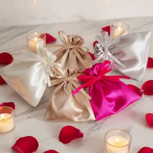 Spot-on Glossy Eco-Friendly Cotton Drawstring <b>Bag</b> 12*14cm for Storing <b>Gifts</b> Wedding Sweet <b>Bag</b> Souvenir <b>Bag</b> for Hand Carrying - Product Image 1