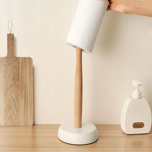 Portarrollos de Cocina, Organizador de Toallas de Papel, Dispensador de Rollos, Portarrollos de Papel de Mármol Artificial de <span class=keywords><strong>Madera</strong></span> para Encimera - Product Image 4