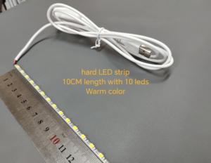 Bande lumineuse LED COB rigide 5V auto-adhésive USB avec interrupteur, éclairage linéaire haute densité pour base en bois, armoire de cuisine et chambre à coucher - Product Image 3