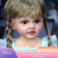 Fabricant direct Sunnyfan W-2189L Poupée Reborn de 22 pouces en vinyle souple réaliste pour filles, jouet de jeu d'imitation