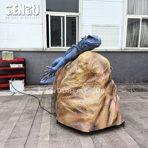 Zoo Park Haute Qualité Animatronic <span class=keywords><strong>Robot</strong></span> Lézard Sculpture Grande Taille Métal Intérieur Animal Modèle Centre Commercial Aventure Parc Aéroport - Product Image 6