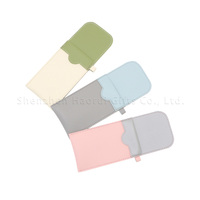 Pochette à couverts en cuir PU bicolore, sac de rangement portable pour couverts avec rabat, porte-ustensiles pour mariage, banquet, dîner