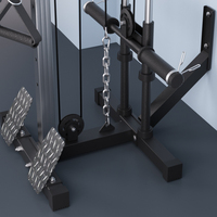Estación de Poleas para Ejercicios de Dorsales, Multifuncional, Ajustable, Montada en Pared, con Máquina de Remo para Entrenamiento y Ejercicio