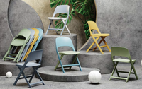 Chaise de salle à manger en plastique PP d'étude d'école de formation grise