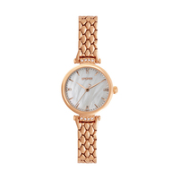 Montre à cadran romain pour femme, cadran en nacre, bracelet en acier inoxydable, montre à quartz étanche, cadeau d'anniversaire pour femme