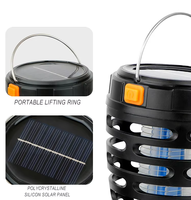 Lampe anti-moustiques électrique puissante, solaire, rechargeable par USB, étanche, pour l'extérieur, l'été, le jardin, le camping