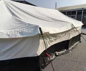 Bâches de secours personnalisées 4x4M en toile imperméable quatre saisons pour tente familiale à deux vestibules, situations d'urgence, structure en acier - Product Image 3