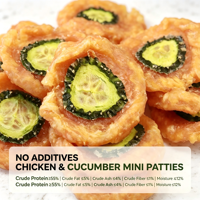 Nourriture pour animaux de compagnie, Snacks déshydratés pour animaux, Biscuits au poulet et au concombre, Nourriture pour chats, Nourriture pour chiens, Nourriture pour chats Meow, Bocconcini Gatti