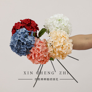 Fleurs d'hortensia artificielles Xinchengzhi, orange, en soie, pour décoration de mariage, accessoires de photographie en extérieur faits à la main, décoration intérieure - Product Image 5