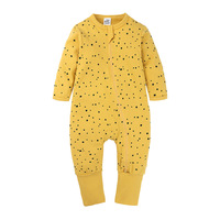 Nouvelle arrivée Combinaison bébé en coton et élasthanne à manches longues, pyjama pour nourrissons de classe A, combinaison douce et respirante pour bébés garçons et filles