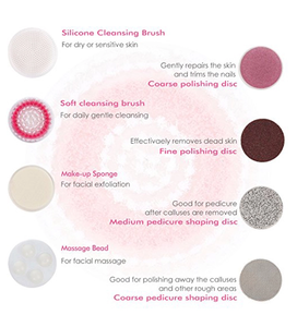 Exfoliante Facial de Limpieza Profunda, Cepillo giratorio de mano 9 en 1, masajeador de limpieza Facial - Product Image 6