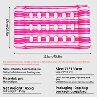 Matelas flottant gonflable en PVC de qualité commerciale, épais, pour piscine, chaise longue rectangulaire, jouet aquatique géant pour extérieur et plage