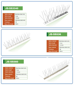 Picots <span class=keywords><strong>anti</strong></span>-oiseaux en acier métallique de 33 cm, 40 picots, acier inoxydable 304, picots <span class=keywords><strong>anti</strong></span>-oiseaux <span class=keywords><strong>pour</strong></span> balcon extérieur, clôture <span class=keywords><strong>pour</strong></span> la lutte contre les oiseaux - Product Image 2