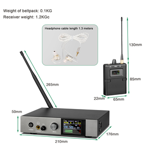Système de monitoring intra-auriculaire sans fil UHF stéréo K24 pour la scène, les répétitions en studio et la musique live, avec suppression du bruit et connectivité XLR - Product Image 6