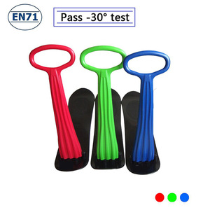 Trineo de esquí para niños, plegable, de plástico, antiarañazos, con asa para esquiar en el césped, equipo deportivo para exteriores, modelo AS33H - Product Image 3
