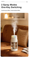 Humidificateur Mini Oscillant Personnalisé OEM 280ml avec Projecteur Ciel Étoilé LED 7 Couleurs, Désodorisant d'Air pour Voiture, Bureau et Chambre avec Filtre en Coton