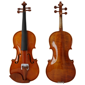 Sinomusik realizzato a mano in vernice marrone rosso lucido <span class=keywords><strong>violino</strong></span> <span class=keywords><strong>professionale</strong></span> con cima in abete rosso intagliato fiamma acero tra cui custodia e fiocco - Product Image 2