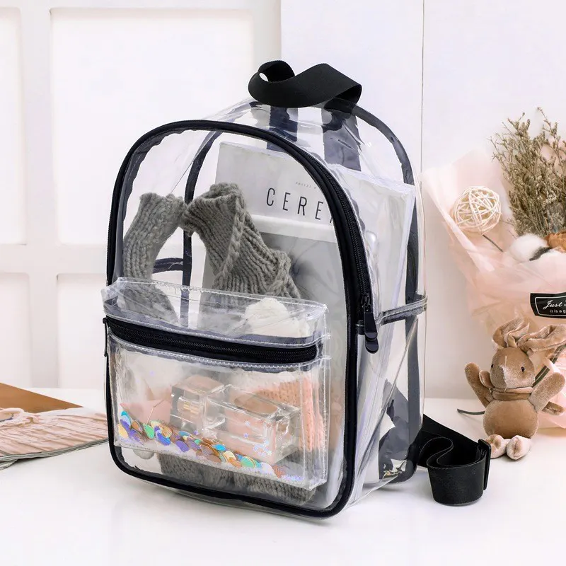 Fábrica Vendas Diretas OEM Soft Plastic Fashion Clear Mochilas Para Crianças Pode ser Personalizar