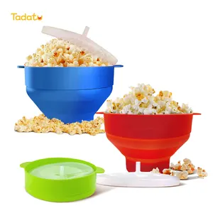 Household Hot Air Popcorn Maker Collapsible Bowl Silicone Microwave Popcorn Popper