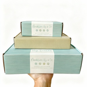 Boîte d'expédition cosmétique en carton ondulé rose personnalisée avec logo |   Emballage écologique recyclable pour l'expédition de produits de beauté - Product Image 3