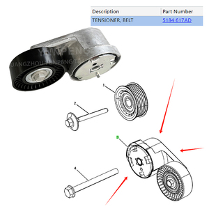 Tensor de correa 5184617AD para Jeep <span class=keywords><strong>Grand</strong></span> Cherokee <span class=keywords><strong>Dodge</strong></span> Journey Ram 1500 Chrysler 300 <span class=keywords><strong>Caravan</strong></span> Town & Country - Product Image 6