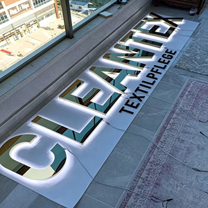 Custom 3D Acrylic & Stainless Steel LED <b>Illuminated</b> Raised Letter Business Brand Signage for Office/Boutique Use - Product Image 3