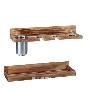 Soporte de pared de madera para secador de pelo con almacenamiento para afeitadora y cosméticos para baño - Product Image 5