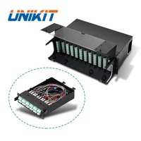 Cassette haute densité 1U 19 'ODF mk 96 144 Ports Fiber optique panneau de Patch 1U 2U Rack Mount mps to LC Fiber optique panneau de Patch