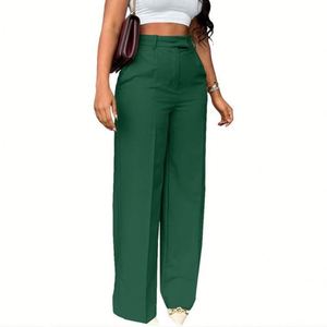 I-0532 Slim Straight <b>Pants</b> Women New Style High Waist Loose Spring Formal Waterproof Eco-Friendly <b>Boot</b> Cut Drawstring Closure - Product Image 6