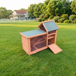 SDR027 Eco-Friendly Wooden Rabbit Hutch Outdoor All Seasons <b>Pet</b> House - Product Image 1