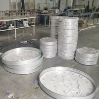 Nouveau 2024 gros led boîte à lumière éclairée portable rétro-éclairé affichage rond avec un diamètre de 1 mètre tissu boîte à lumière