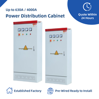 Armoire de distribution basse tension triphasée à quatre fils IP30 63A pour commande d'éclairage, alimentation stable