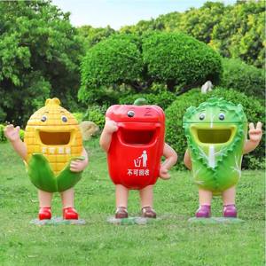 Poubelle décorative <span class=keywords><strong>en</strong></span> <span class=keywords><strong>résine</strong></span> <span class=keywords><strong>en</strong></span> forme d'animaux de dessin animé pour l'extérieur, escargot, grenouille, chameau, pour la décoration de parcs et d'aires de repos - Product Image 5