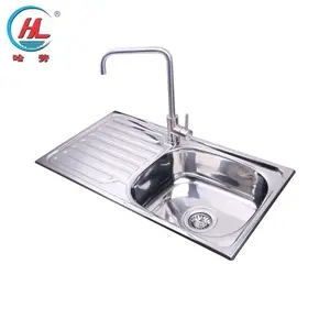 Modern Accessories Topmount Large Single Bowl Basin 304 Stainless Steel Kitchen Sink