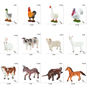 JinYing OEM - Juguetes de Animales de Plástico, 36 Piezas, Surtido de Estilos, Vaca, Pato, Oveja, Juguetes de Animales de Granja de Plástico Suave - Product Image 3