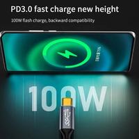 Kabel Data Fungsi Penuh Berlapis Emas USB3.1 Tipe C PD100W Pengisian Cepat Dukungan 4K untuk Komputer/Laptop VR Link Steam Deck