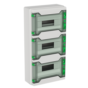 WSHAN Caja de Distribución Eléctrica de Plástico de <span class=keywords><strong>36</strong></span> Vías, Caja de Distribución MCB, Montaje en Pared Exterior, Impermeable IP65, <span class=keywords><strong>Precio</strong></span> de Fábrica - Product Image 1