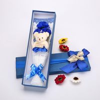 Pita Satin Dua Sisi Dekorasi Kemasan Hadiah Pabrik Pita Mewah Warna Biru Dongker untuk Kemasan Set Hadiah Bunga