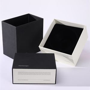 Boîte à parfum personnalisée haut de gamme, boîte rigide en carton fait main, noir et blanc, logo en relief/en creux, laminage mat pour boutique personnalisée - Product Image 2