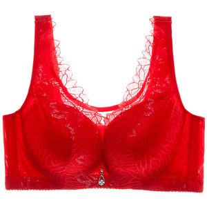 Sujetador floral de nailon de talla grande con encaje, push-up, sin tirantes, con aros, ultrafino, copa 3/4, para mamá, antideslizante y antideslizamiento. - Product Image 5