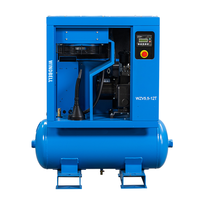Compresseur d'air rotatif à vis PM VSD monophasé 220V 8-10 bars, 4 kW 5,5 CV 7,5 CV 5,5 kW, petit, silencieux, avec réservoir de réception d'air
