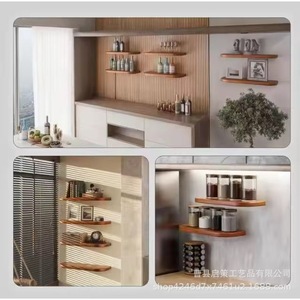 Wooden <b>Wall</b> <b>Mounted</b> <b>Shelf</b> Rectangle Single Layer Hanging Multipurpose For Living Room Bedroom Kitchen - Product Image 1