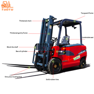 Carrello Elevatore Elettrico 4WD da 2 Tonnellate con Batteria al Litio Bilanciata, Altezza di Sollevamento 3000-6000mm, Solido e Conveniente, Prodotto in Cina - Product Image 5