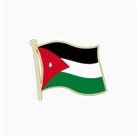 Broches drapeau Jordanie, best-sellers transfrontaliers, drapeaux de pays du monde entier, cadeaux commémoratifs les plus vendus pour le commerce extérieur