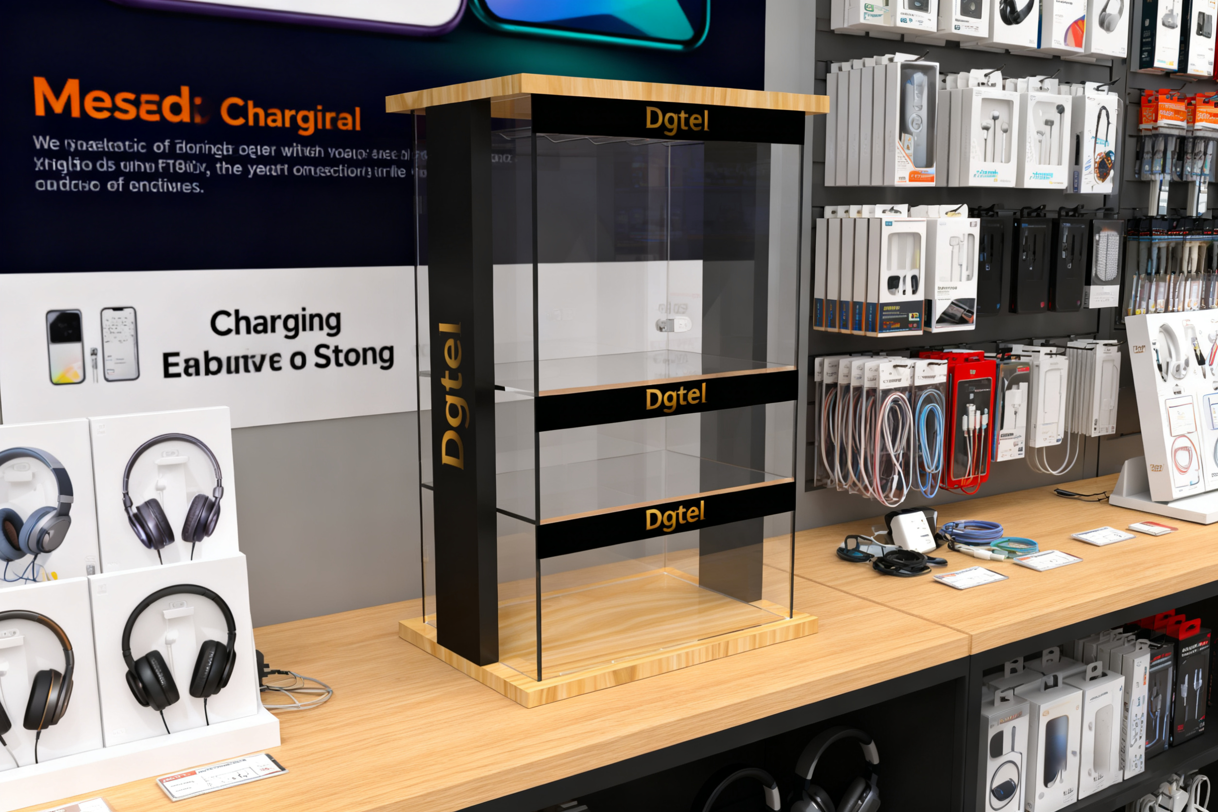Custom Multi-functional Mobile Phone Accessories Display Racks for Store & Supermarket — view 5
