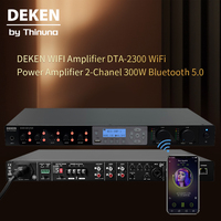 Amplificateur de puissance audio numérique multi-zones DEKEN DTA-2300 DT compatible Dante Airplay DLNA 300Wx2, amplificateur audio WiFi commercial
