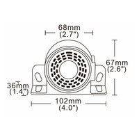 Alarme de recul LED DC 12-80V 92-107dB, 3 niveaux de volume et 2 modes sonores, avertisseur sonore de recul pour voiture, camion, chariot élévateur